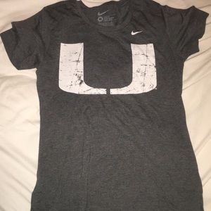 Miami hurricanes nike tshirt